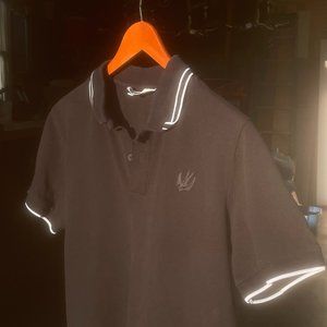 *THE LEGEND* ALEXANDER MCQUEEN Black & White Polo w/ Skull Embroidery
